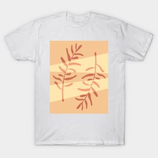 Modern minimal style olive tree branches illustration T-Shirt